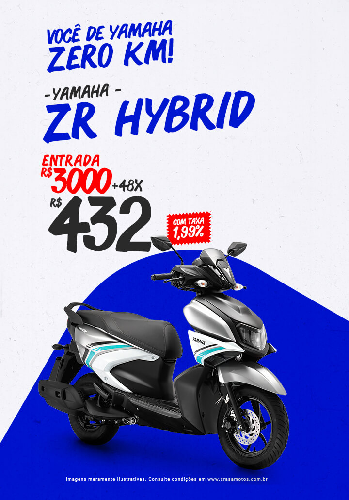 NOVA YAMAHA ZR HYBRID CONNECTED - Motos em Fortaleza - Crasa Motos NOVA YAMAHA ZR HYBRID CONNECTED - Motos em Fortaleza - Crasa Motos